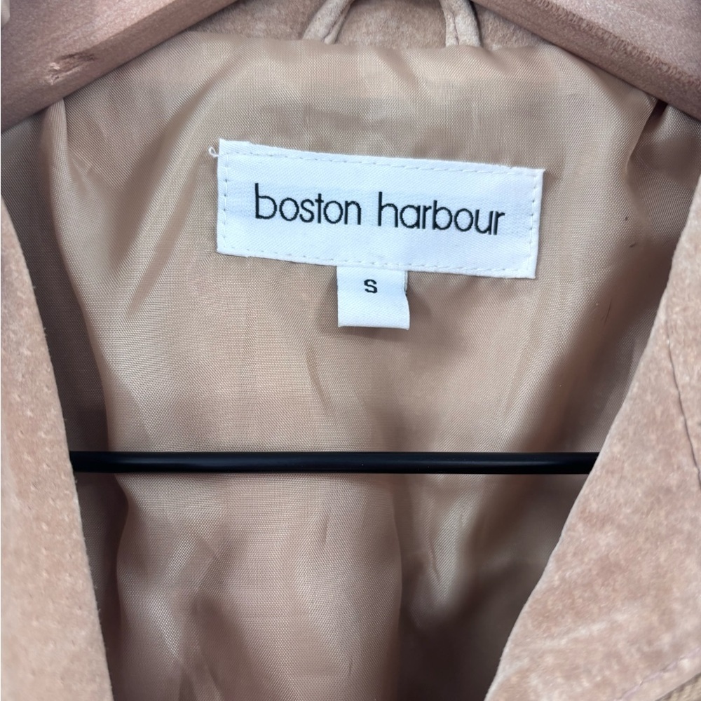 Boston Harbour Women's Tan Leather Suede Jacket Size Small - Picture 2 of 6